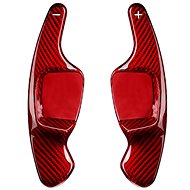 T-Carbon carbon steering wheel paddles for VW Golf 7/8, Passat, Arteon, Tiguan, Polo, T-Roc, red - Paddle Shifters