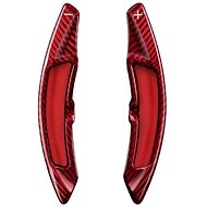 T-Carbon carbon steering wheel paddles for Porsche 911, Panamera, Cayman, Boxster, Cayenne, red - Paddle Shifters