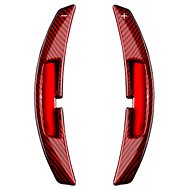 T-Carbon carbon steering wheel paddles for Porsche 992 / Panamera 2021-, red carbon - Paddle Shifters