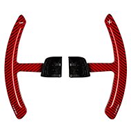 T-Carbon carbon replacement steering wheel paddles for Porsche 992 / Panamera 2022+, red carbon - Paddle Shifters