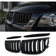 PROTEC Front grille BMW E90/E91 2005-2008 black glossy - Headlight Mask