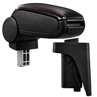 PROTEC Armrest of the Audi A3 S3 8P synthetic leather black, red stitching 2004-2010 - Elbow Rest