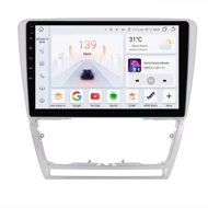 OSSURET Car radio for Škoda Octavia mk2, 2nd generation, 8+64 GB, CarPlay, silver frame - Car Radio
