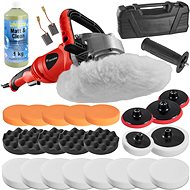 Angle polisher 1400W, 27 parts incl. abrasive paste - Car Polisher