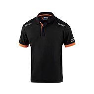 Sparco technical polo shirt Toledo, black-orange - T-Shirt