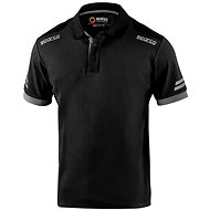 Sparco technical polo shirt Toledo, black-grey, size XXL - T-Shirt