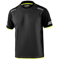 Sparco technical Tucson T-shirt, grey-yellow, size L - T-Shirt