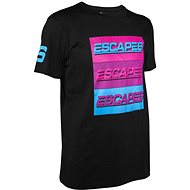 Escape6 Black and pink unisex T-shirt, size 4.5 mm, w. S - T-Shirt