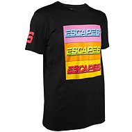 Escape6 Black-orange unisex tričko, size 3.5 mm. S - T-Shirt