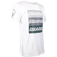 Escape6 White unisex T-shirt with grey logos on the chest and back, sizing. XL - T-Shirt