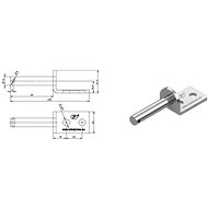 STEELPRESS SPP Sidewall hinge bracket UZ-01B 12 mm, screws on the side SP - Side Panel Closure