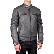 WOLF Leather Motorcycle Jacket Destro Grey - Motorcycle Jacket