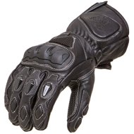 Wolf Hawk Black leather motorcycle gloves - size L - Driving Gloves