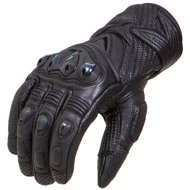 Wolf Knight Black leather motorcycle gloves – size M - Driving Gloves