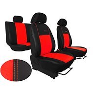 SIXTOL Car Seat Covers Leather EXCLUSIVE red - Car Seat Covers