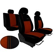 SIXTOL Leather Car Seat Covers with Alcantara EXCLUSIVE brown - Car Seat Covers