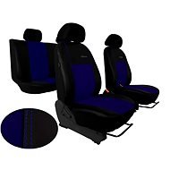 SIXTOL Leather Car Seat Covers with Alcantara EXCLUSIVE blue - Car Seat Covers