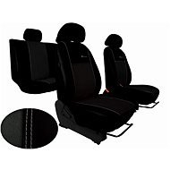 SIXTOL Leather Car Seat Covers with Alcantara EXCUSIVE Dark Gray - Car Seat Covers