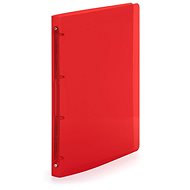 Karton P+P 4-ring binder A4/20 PP Lines red - Document Folder