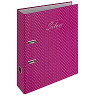 Karton P+P Lever arch file A4/70 SILVER pink - Arch Folder