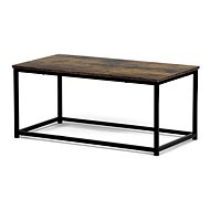 Coffee table, 90 × 48 × 41 cm, MDF, old wood decor, black metal - Side Table