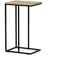 Storage table, MDF top, wild oak decor, black metal - Side Table