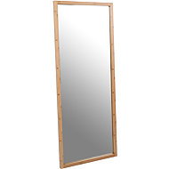 Wall mirror, 60 × 90 cm, solid bamboo, natural shade - Mirror
