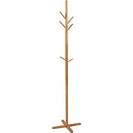 Wooden rack, 180 cm, solid bamboo, natural shade - Coat Hanger