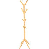 Wooden rack, 177 cm, solid bamboo, natural shade - Coat Hanger
