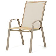 Garden chair Caroa, beige metal - Garden Chair