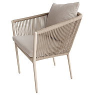 Garden chair Cavino, beige aluminium, beige quick-drying fabric - Garden Chair