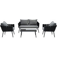 Garden set 1+3 Bellaro, metal, tempered glass, grey - Garden Furniture