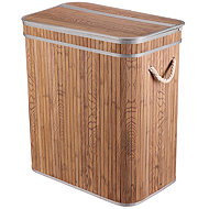 Bamboo laundry basket, with lid, gray-brown - Laundry Basket