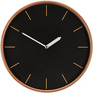 Wall clock 32 cm, MDF and wooden frame, black - Wall Clock