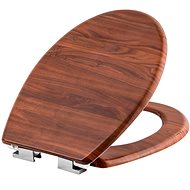 TECTAKE Záchodové prkénko s motivem dřevěný dekor - Toilet Seat