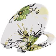 TECTAKE Záchodové prkénko s motivem květiny - Toilet Seat