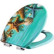 TECTAKE Toilet seat with starfish motif - Toilet Seat