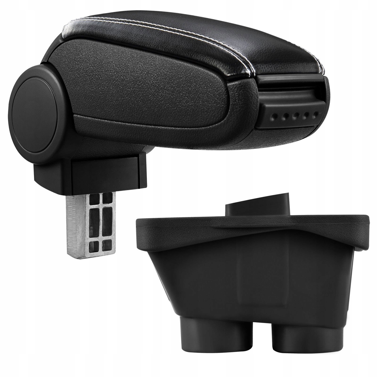 PROTEC Opel Corsa E synthetic leather black, white stitching 2014-2019 - Elbow Rest