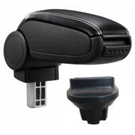 PROTEC Mini cooper 2001-2006 synthetic leather black, white stitching - Elbow Rest