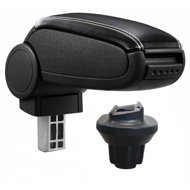 PROTEC Mini cooper from 2006 synthetic leather black, white stitching - Elbow Rest