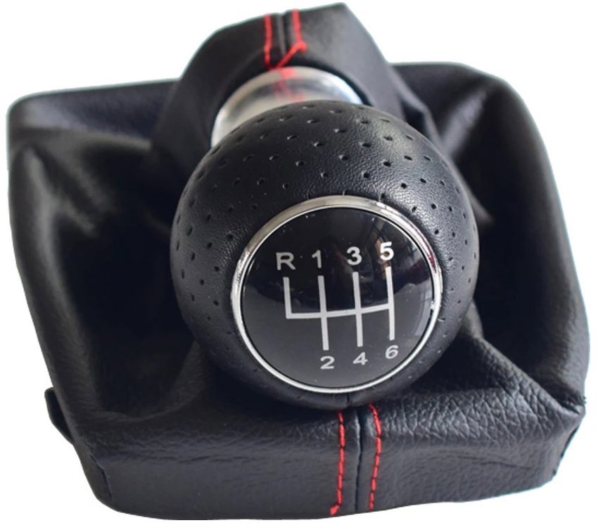PROTEC Shift lever with cuff of the Audi A4 B7 2004-2009 6st black - Gear Stick