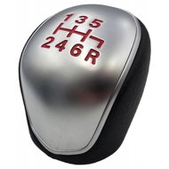 PROTEC Shift lever head Ford C-Max 2007-2019 6st silver red - Gear Stick