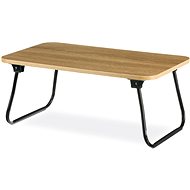 Folding laptop table, oak decor, black metal - Laptop Table