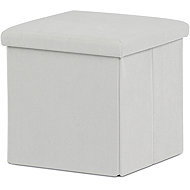 Stool with storage, cream corduroy 38 × 38 × 38 cm - Ottoman