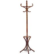 Wooden rack, solid poplar and birch, dark oak 185 cm - Coat Hanger