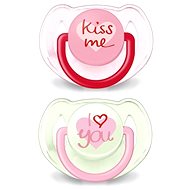 Philips AVENT TEXT Pacifier 6-18 months, pink and green - Baby Pacifier