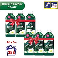 LENOR Emerald&Ivory Flowers 6× 1.42l (282 Washings) - Fabric Softener