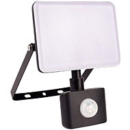 AVIDE Frameless LED spotlight with motion sensor black, 20 W 1800 lm, daytime - LED Reflector