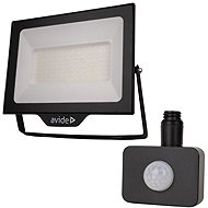 AVIDE Premium ultra-thin LED spotlight black 100 W 10000 lm, daylight, with motion sensor - LED Reflector