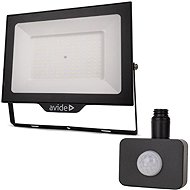 AVIDE Premium ultra-thin LED spotlight black 150 W 15000 lm, daylight, with motion sensor - LED Reflector
